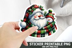 Christmas Santa Sticker| Christmas Sticker PNG Design Product Image 1