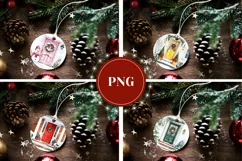 Watercolor Christmas Door Ornaments, Winter Ornament PNG Product Image 3