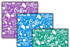 coffee digital papers, Coffee pattern, Coffee background Product Image 2