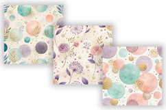 Luxury Pastel Polka Dots Pattern, Seamless Digital Paper Product Image 3