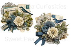 Cluster, Bird, Ephemera, PNG, Junk Journal, clipart Product Image 3