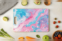 Pastel Acrylic Paint Cutting Boards sublimation Design Product Image 3