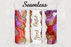 Watercolor Glitter Agate 20 oz sublimation design tumbler Product Image 1