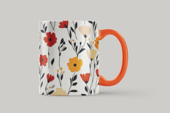 Beige Floral Leaves Digital Paper Product Image 3