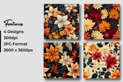 Autumn Floral Pattern Digital Paper Product Image 3