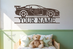 Race Car Monogram SVG | Car Laser Cut | Kids Room Wall Decor Product Image 3
