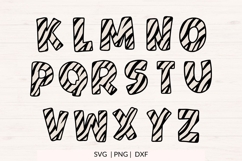 Zebra Print Alphabet SVG, Animal Letters Product Image 3