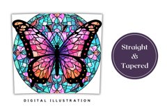 Butterfly Tumbler Wrap, Butterfly Sublimation Design Product Image 3