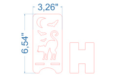 Cat Halloween Phone Stand SVG laser cut file for Glowforge Product Image 3