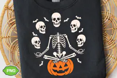 Funny Skeleton Halloween PNG, Spooky Season PNG, Halloween Product Image 2