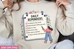 Daily Reminde PNG, Daily Reminder Sublimation PNG Product Image 3