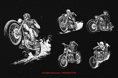 10 Bundle Dark Art Chopper Skull Biker Motorcycle Biker Product Image 5