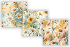 Seamless Folk Floral Pattern Digital Paper, Scandinavian Product Image 3