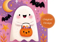 Cartoon Halloween Tumbler, Kawaii Halloween Ghost Tumbler Product Image 3