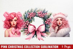 Pink Christmas Collection Sublimation, Pink Christmas PNG Product Image 1