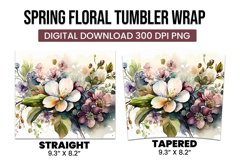 Spring floral tumbler wrap sublimation Product Image 3