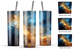 Glitter tumbler wrap Skinny tumbler sublimation designs PNG Product Image 3