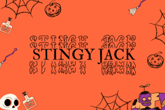 Birdsun Halloween Stacked Monogram Font for Spooky Design Product Image 2