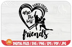 Dance Friends SVG | Dance Besties Svg | Bff Svg Clipart Product Image 1