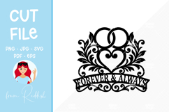 Wedding rings silhouette, cut file, wedding SVG Product Image 1