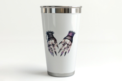 Halloween Gothic Hands with Intricate Nail Art Digital PNG Product Image 3