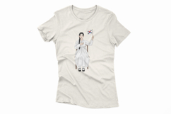 Girl Sitting Taegeukgi Left Hand Salute Honor PNG Product Image 4