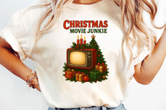 Christmas Movie Junkie Sublimation,Christmas Png Product Image 3