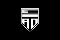 Initial Letters A and D with American Flag Shield Logo Product Image 2