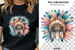 Native American Headdress PNG Digital Prints for Crafting Product Image 1