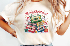 Retro Christmas Cassette Sublimation, Christmas Png Product Image 3