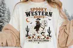 Spooky Western Nights Ride Into Halloween PNG Sublimation Product Image 5