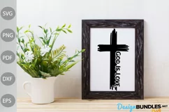 Christian Quote SVG Design / God Is Love SVG Cut Files Product Image 2