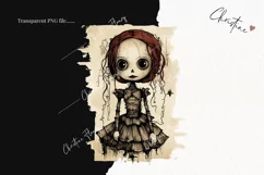 Vintage Goth Dolls Clipart | Vintage Gothic PNG Product Image 2