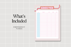 Emergency Funds Tracker Printable Savings Planner PDF Product Image 2