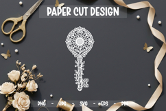 Floral Paper Cut SVG, Decorative Botanical Product Image 1