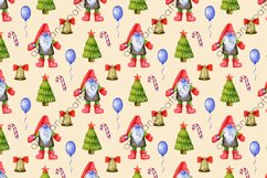 Watercolor pattern with Christmas gnomes Product Image 2