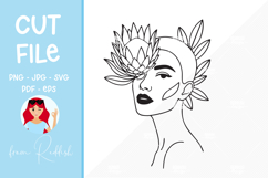 20 Women portraits with flowers,cut file, T-shirt SVG Product Image 3