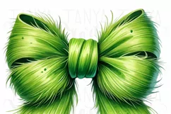 Green Coquette Christmas Bow PNG | Cute Christmas Product Image 2