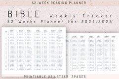 Printable Bible 52-Week Reading Planner for 2024,2025 Product Image 1