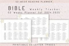 Printable Bible 52-Week Reading Planner for 2024,2025 Product Image 1