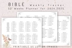 Printable Bible 52-Week Reading Planner for 2024,2025 Product Image 1