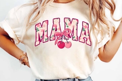 Coquette Mama Bow Sublimation, Cherry Bow Mama Png Product Image 3