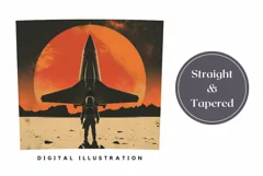 Space Tumbler Wrap Design, Retro Astronaut Tumbler Design Product Image 3