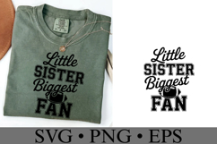Little Sister Biggest Fan Svg | Game Day Svg | Shirt Svg Product Image 4