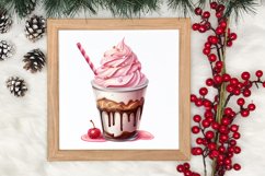 Pink Christmas Coffee Sublimation Clipart, Christmas PNG Product Image 3