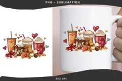 Vintage coffee cups png design for T-shirts Product Image 3