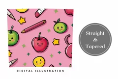 Cartoon School Tumbler Wrap, Back to School Print Product Image 3