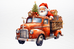 Christmas Truck Sublimation Clipart PNG Product Image 3