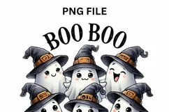 Boo Boo Crew Ghost Shirt PNG, Halloween Design Sublimation Product Image 4