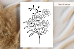 Hand Drawn Peonies Floral Bouquet SVG Product Image 3